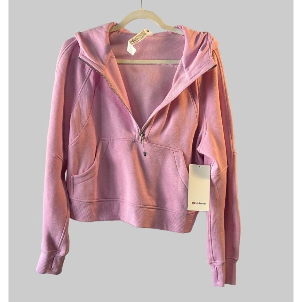 NWT Lululemon Scuba Oversized Half-Zip Hoodie Pink Size M/L